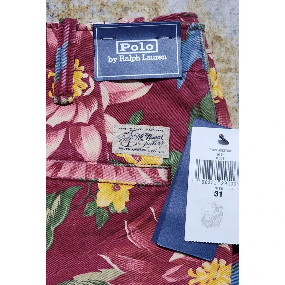$148 NWT Polo Ralph Lauren Men's 9-Inch Classic Fit Floral Twill Shorts Size 31